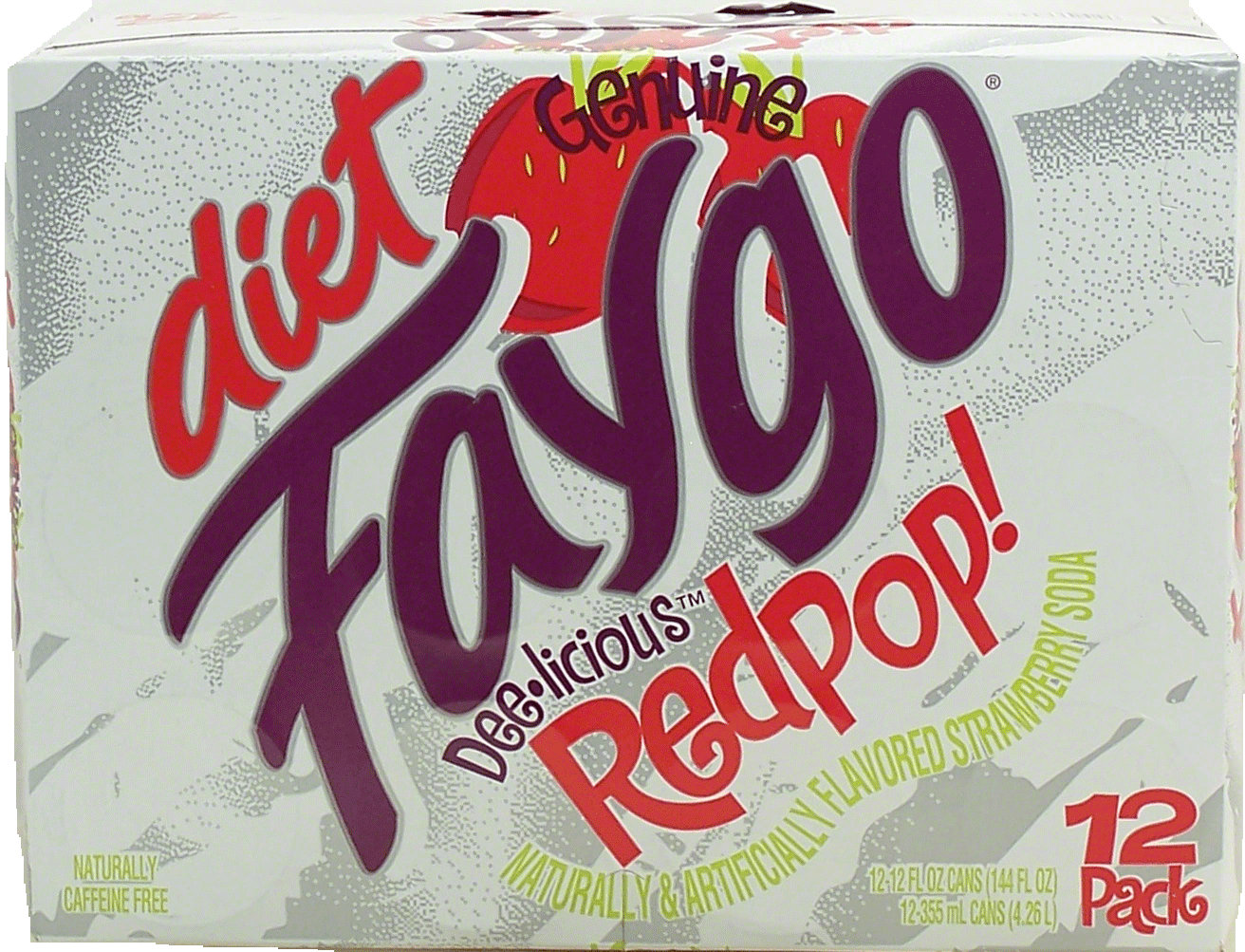 Faygo&nbsp;&nbsp;diet redpop strawberry soda, 12-fl. oz. cans Full-Size Picture